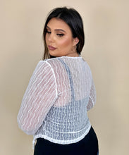 Load image into Gallery viewer, Sheer Textured Front Tie Cardigan Wrap (2 colors)
