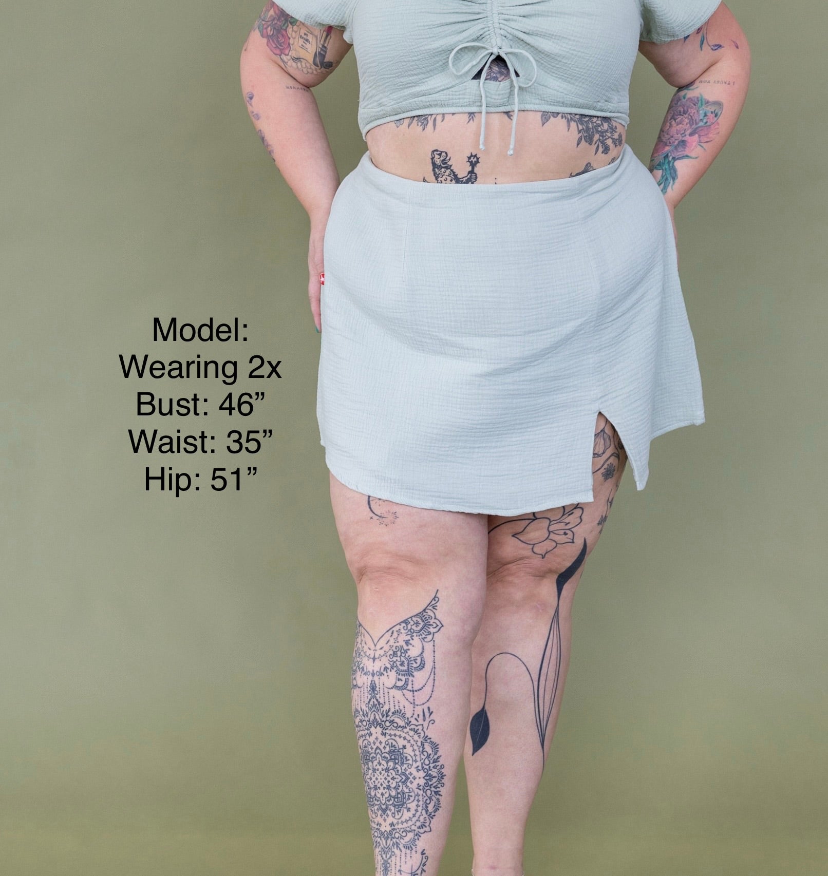 “Melanie” Cotton Gauze Skirt