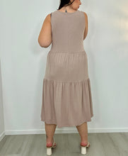 Load image into Gallery viewer, Beige Soft &amp; Flowy Summer Dress
