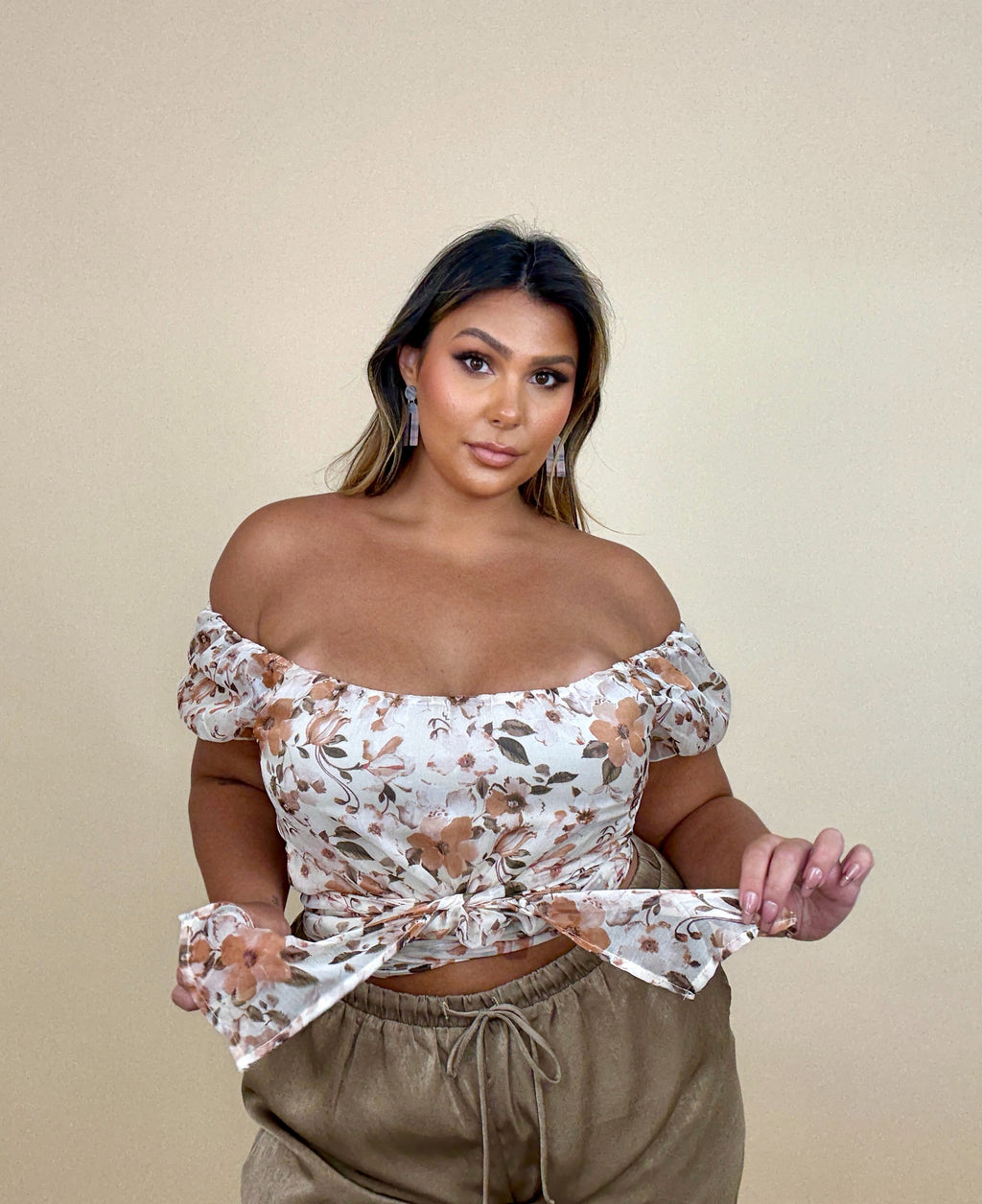 Semi Sheer Multi-Way Floral Wrap Top