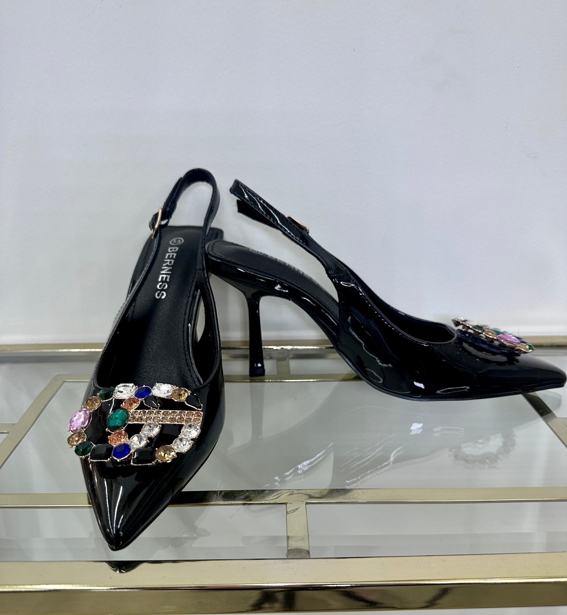 Rainbow Crystal “GG” Heels
