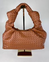 Load image into Gallery viewer, ‘Kris’ Brown Wefted Knot Handle Bag
