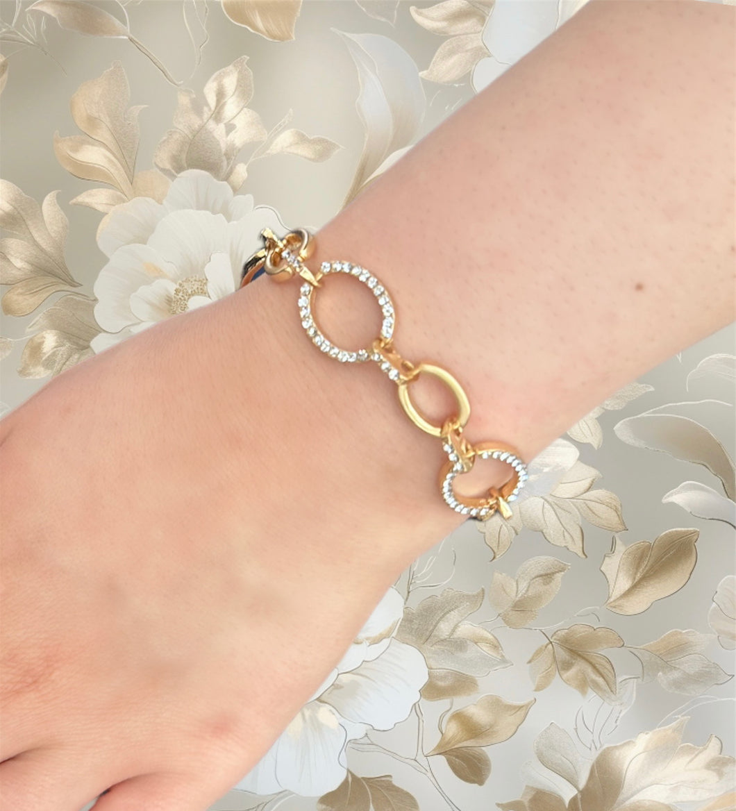 Gold Diamond Chain Link Bracelet