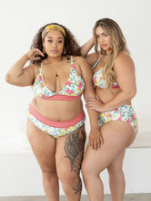 Load image into Gallery viewer, Pink Lemon Print High Waisted 2 Piece Bikini Swimsuit
