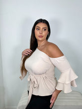 Load image into Gallery viewer, Light Beige Off Shoulder Top
