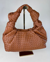 Load image into Gallery viewer, ‘Kris’ Brown Wefted Knot Handle Bag
