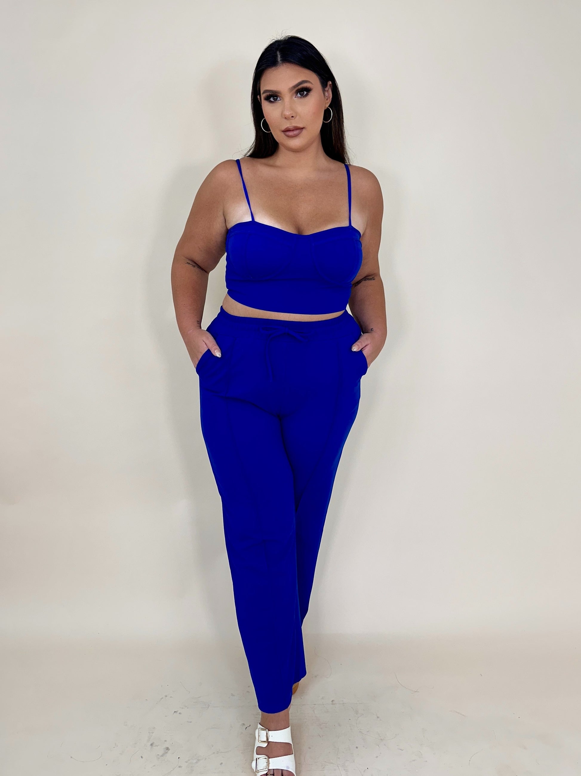 Cropped Tank & Pants Set (2 colors)