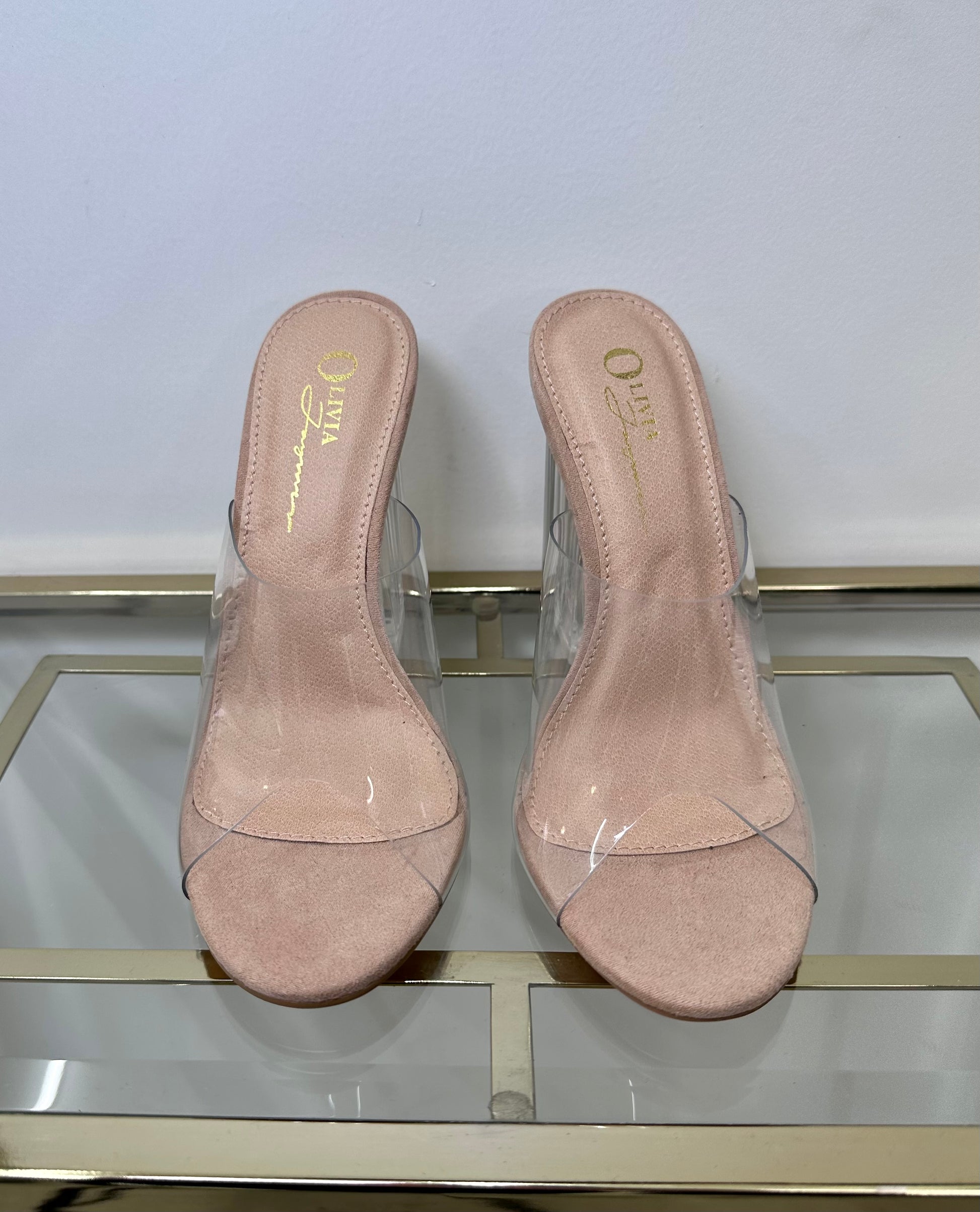Clear Square Heels