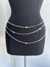 Load image into Gallery viewer, Layered Diamond Chain Belt (2 colors)
