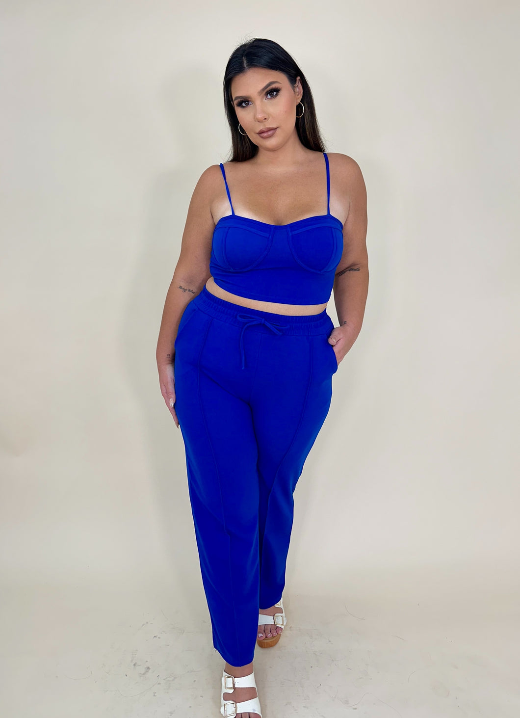 Cropped Tank & Pants Set (2 colors)