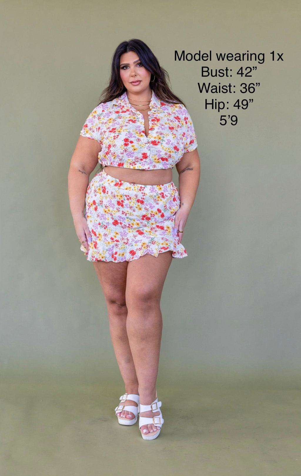 Rachel Crop Top & Mini Skirt Set
