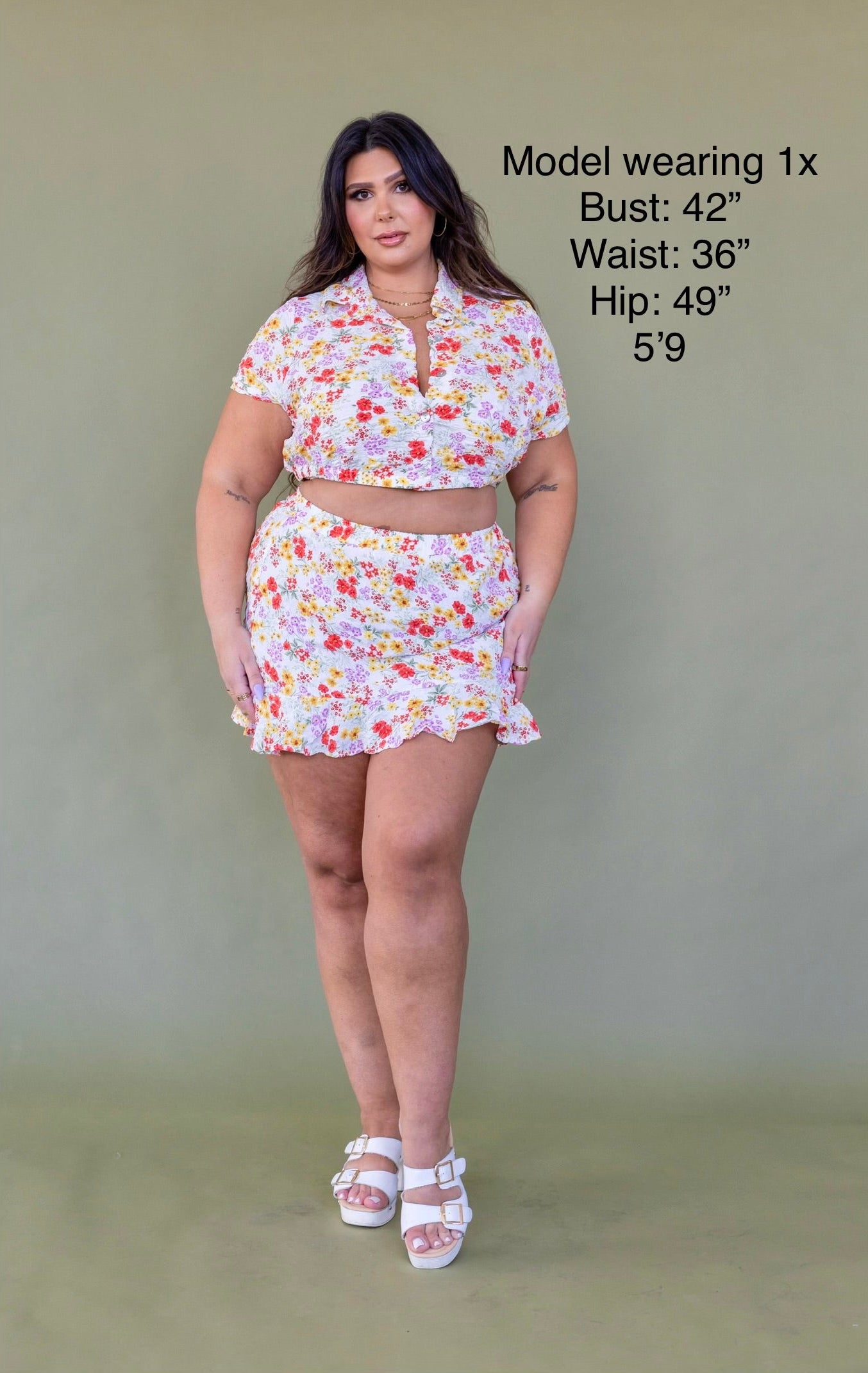 Rachel Crop Top & Mini Skirt Set