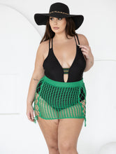 Load image into Gallery viewer, Green Knit Coverup Skirt Size XL
