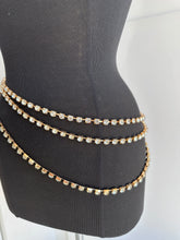 Load image into Gallery viewer, Rhinestone 3 Layer chain belt
