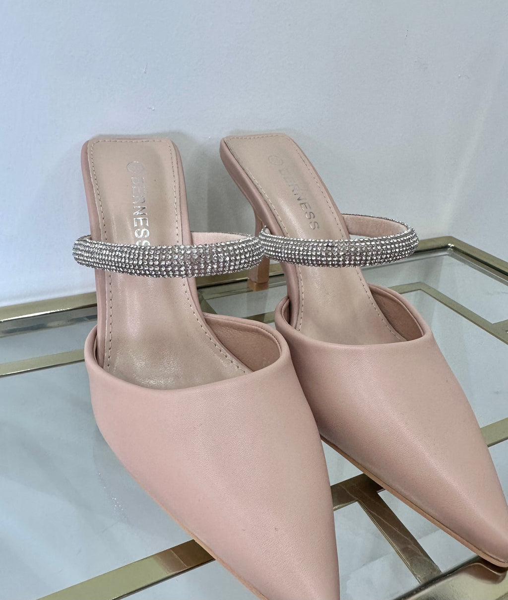 Bling Strap Pointed Heels (2 colors)