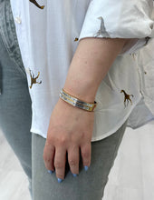 Load image into Gallery viewer, Gold Crystal Cuff Bracelet
