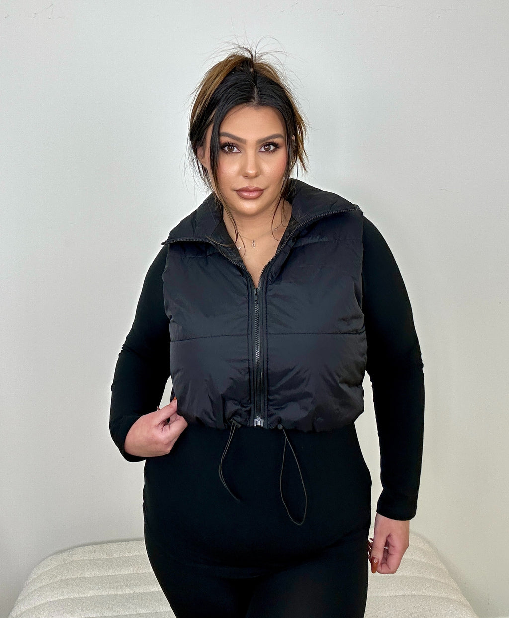 Cropped Puffer Vest (1x)