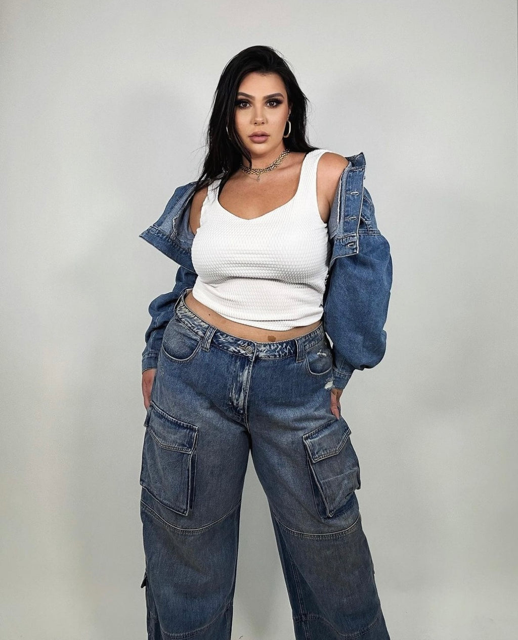 ‘Cello Wide Leg Cargo Jeans
