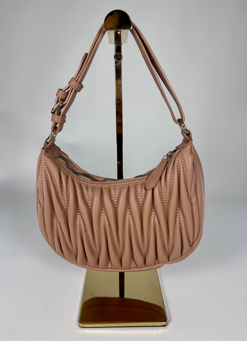 ‘Nikki’ Crescent Shaped Textured Bag (2 colors)
