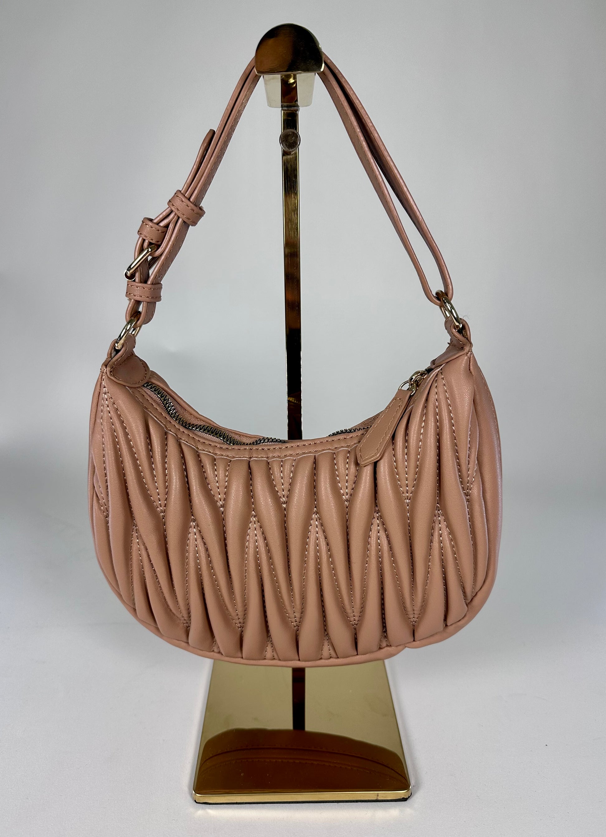 ‘Nikki’ Crescent Shaped Textured Bag (2 colors)