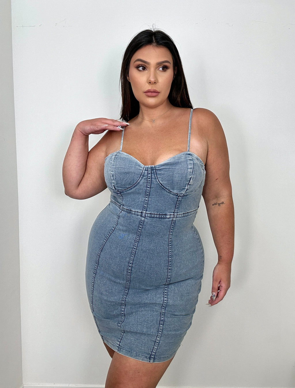 Denim Bodycon Mini Dress