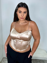 Load image into Gallery viewer, Gold Corset Top
