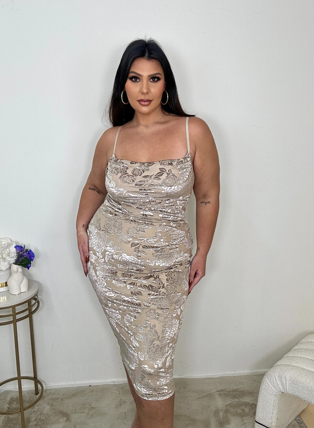 Velvet Rose Holiday Dress (2colors)