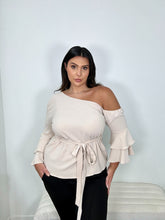 Load image into Gallery viewer, Light Beige Off Shoulder Top
