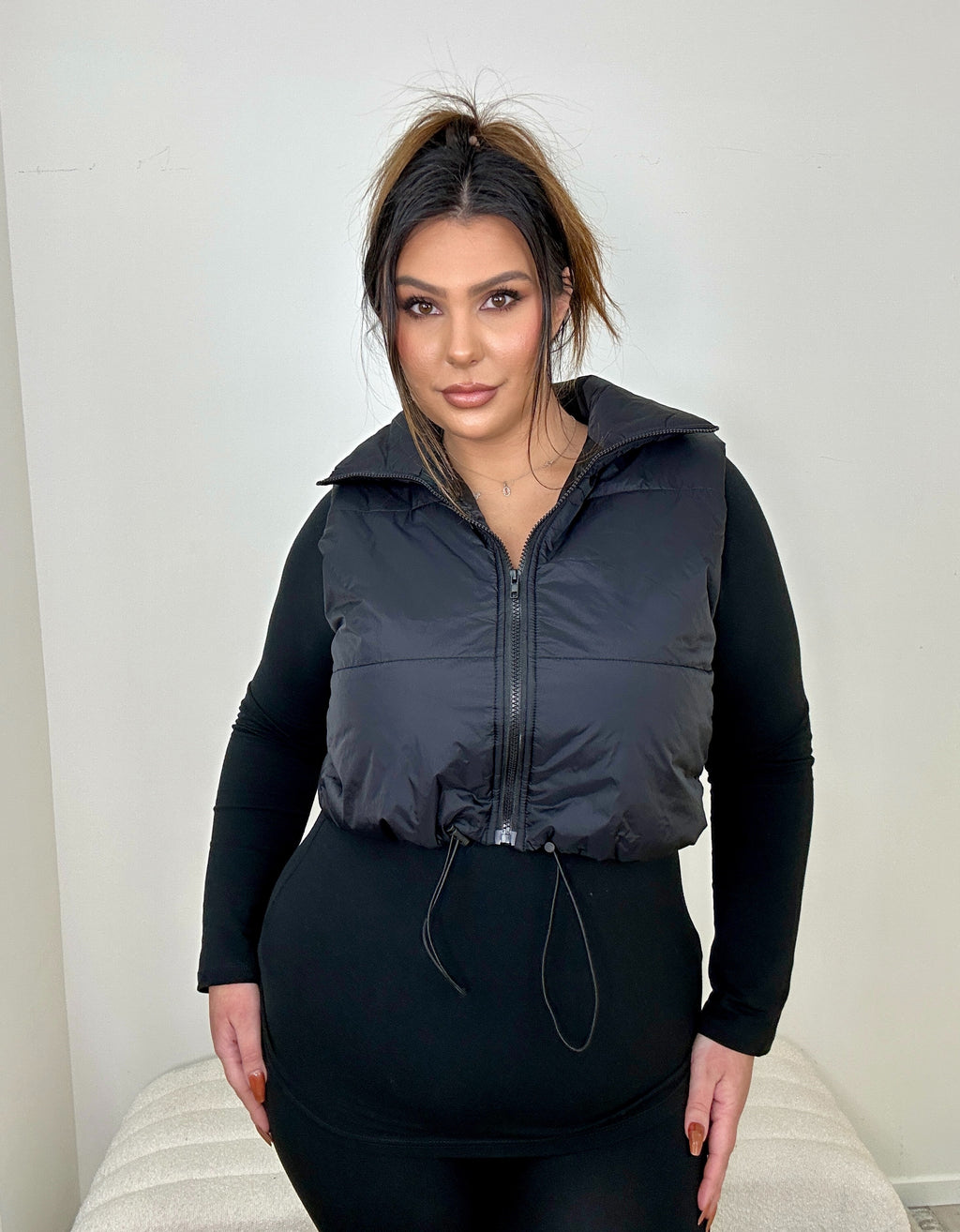 Cropped Puffer Vest (1x)