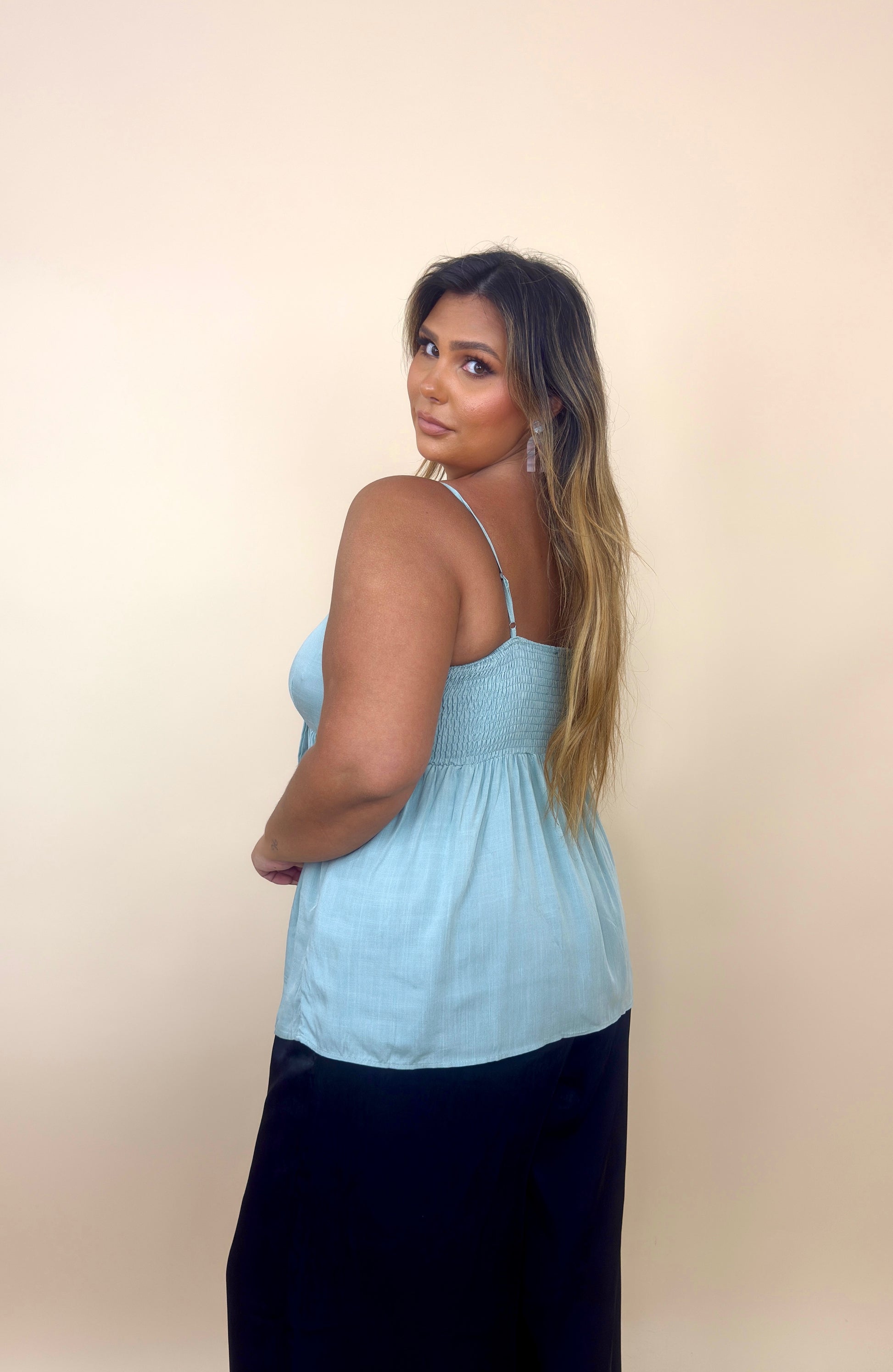 Front Tie Flowy Tank Top (2 colors)
