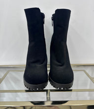 Load image into Gallery viewer, Black Stretch Ankle Heeled Boots
