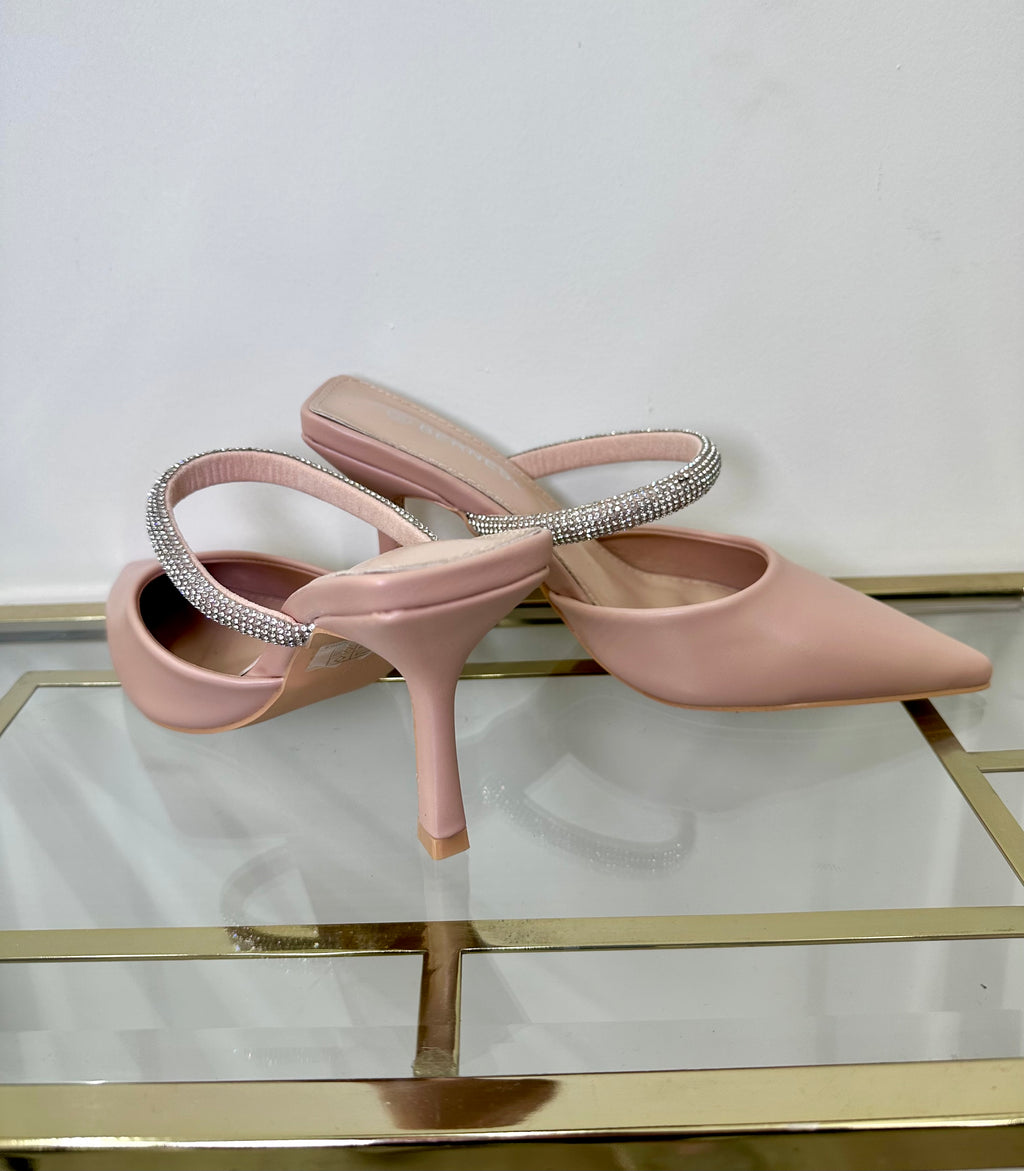 Bling Strap Pointed Heels (2 colors)