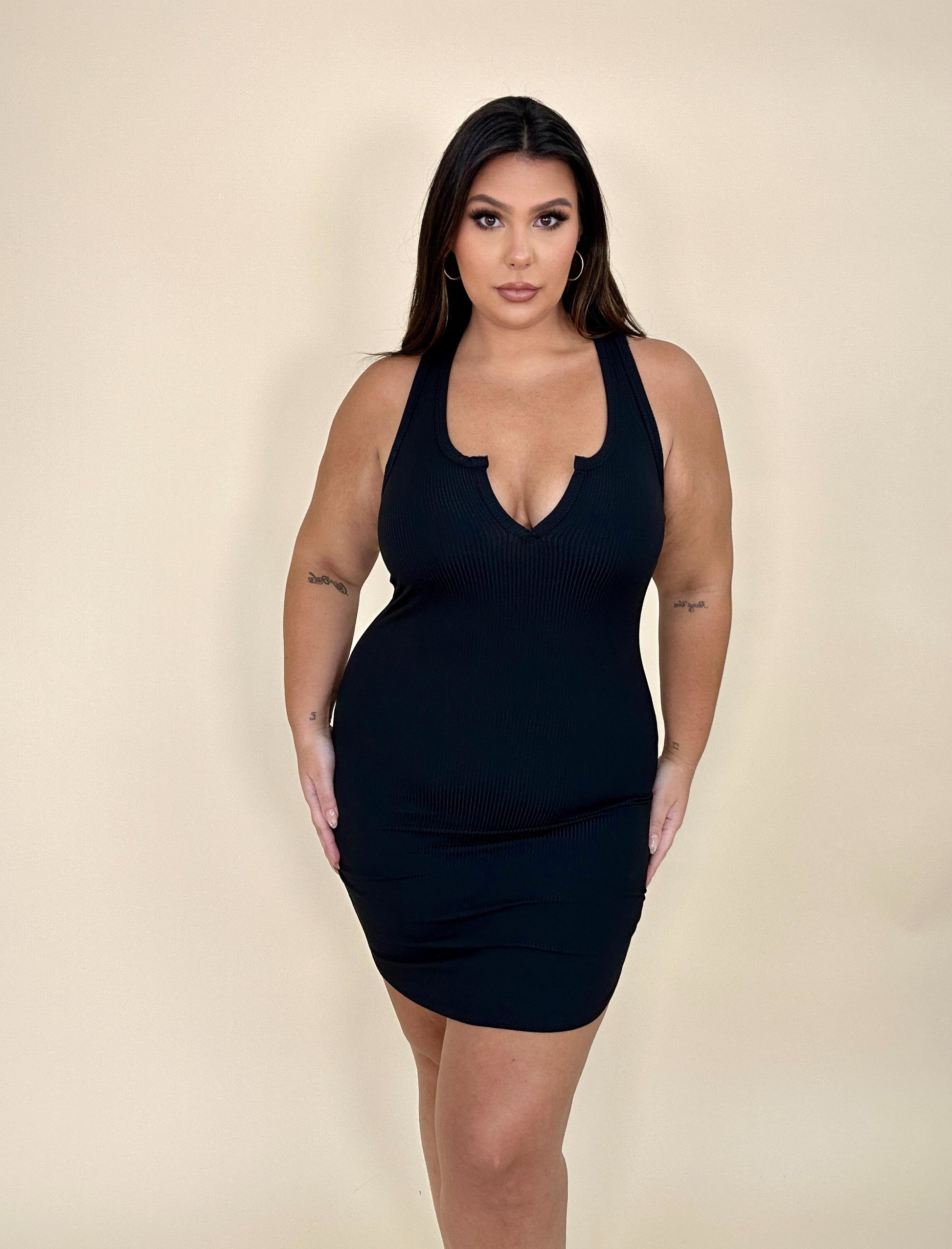 Basic Racer Back Mini Dress