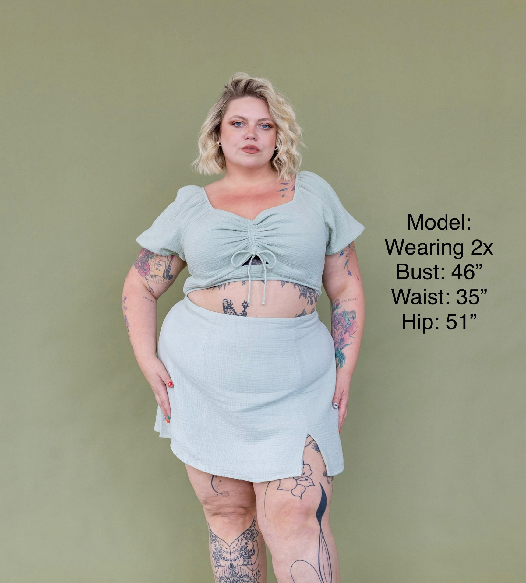 “Melanie” Cotton Gauze Skirt
