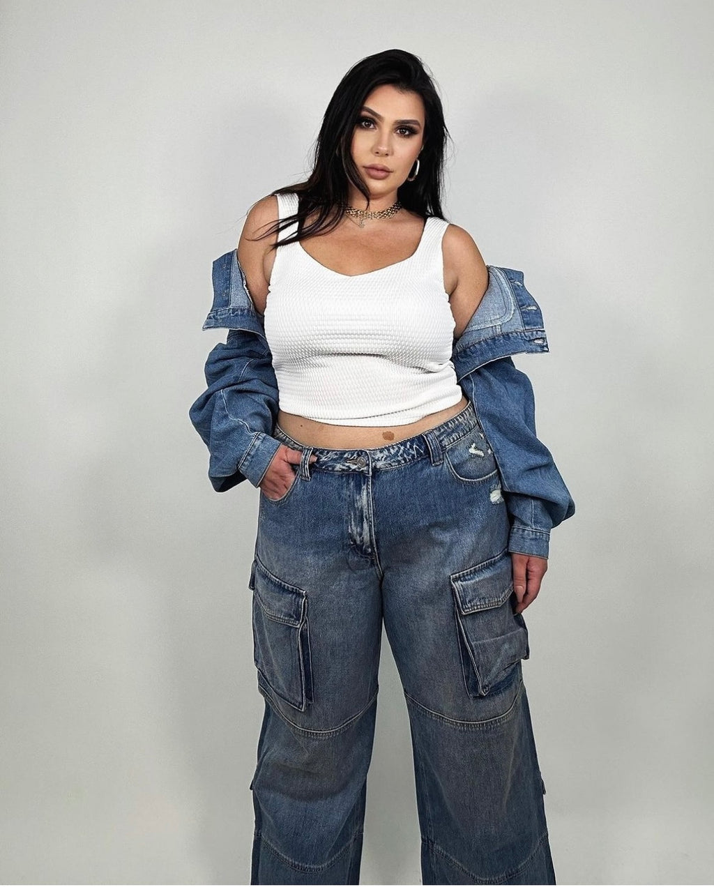 ‘Cello Wide Leg Cargo Jeans