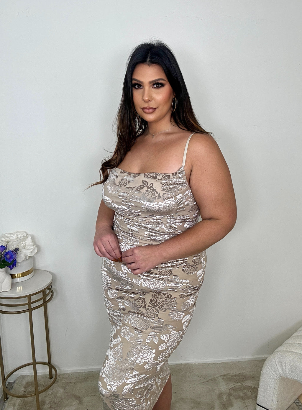 Velvet Rose Holiday Dress (2colors)