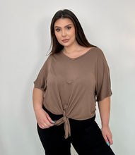 Load image into Gallery viewer, Brown Soft &amp; Lightweight Front Tie Top
