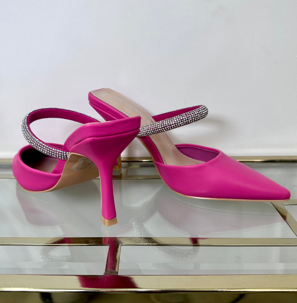 Bling Strap Pointed Heels (2 colors)