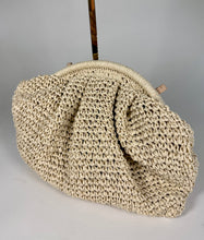 Load image into Gallery viewer, ‘Riley’ Wefted Straw Slouch Clutch/Crossbody Bag
