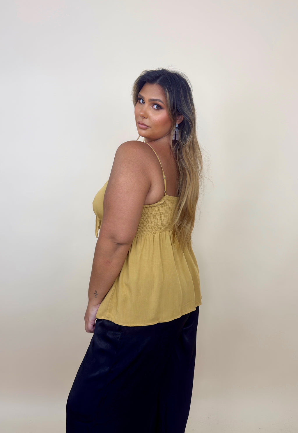 Front Tie Flowy Tank Top (2 colors)