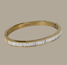 Load image into Gallery viewer, Gold Crystal Cuff Bracelet
