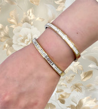 Load image into Gallery viewer, Gold Crystal Cuff Bracelet
