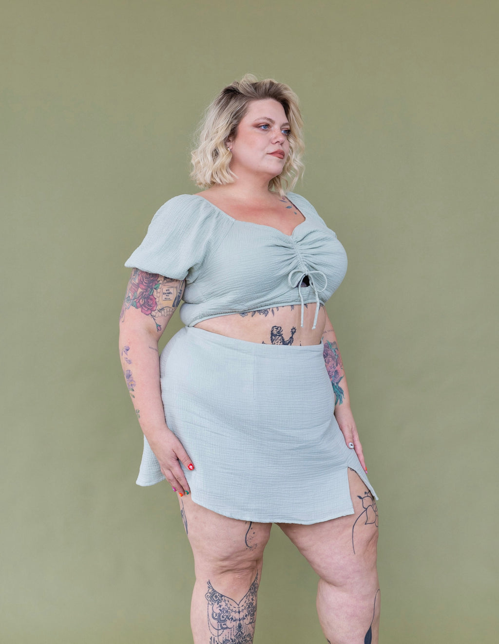 “Melanie” Cotton Gauze Skirt