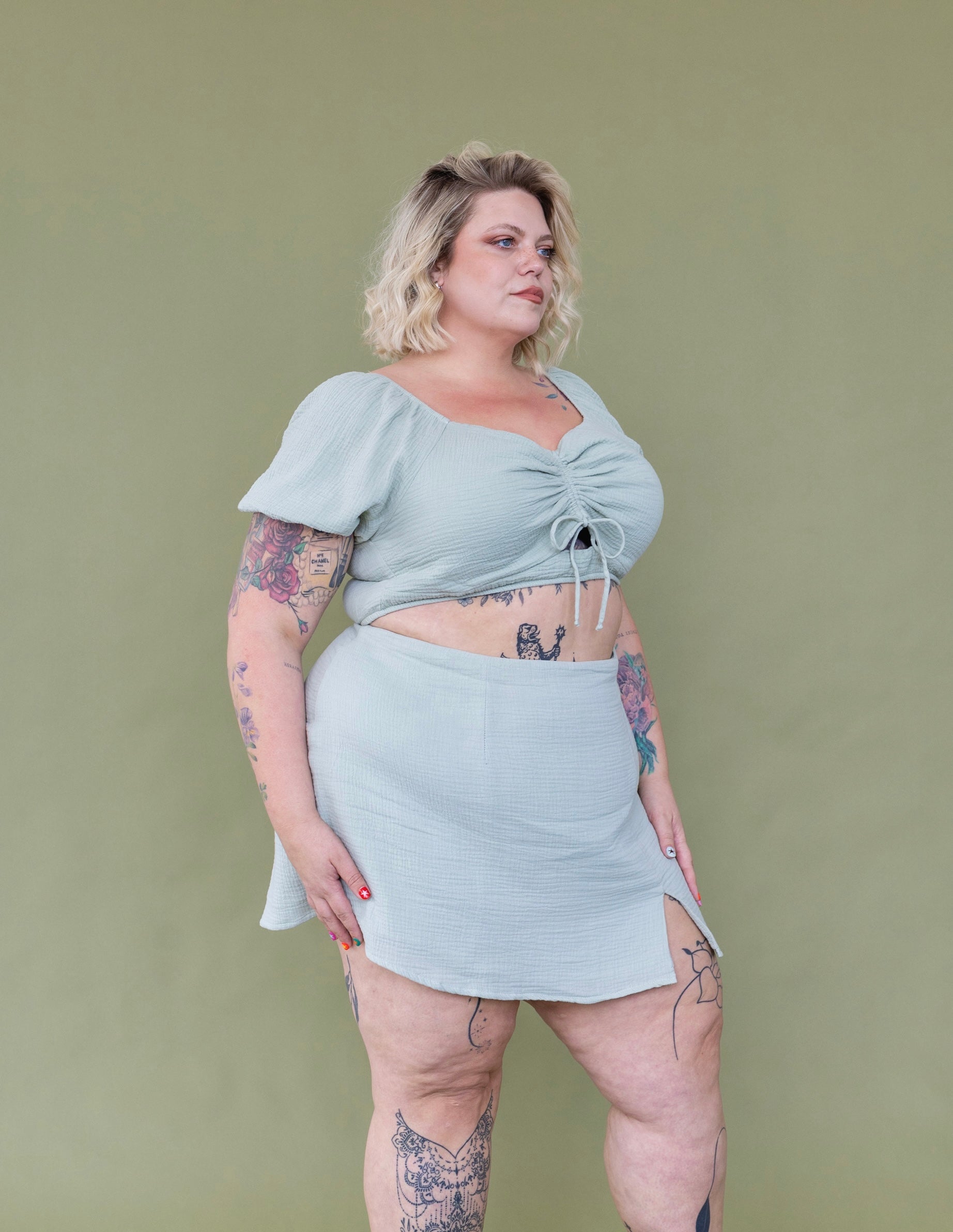 “Melanie” Cotton Gauze Skirt