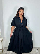 Load image into Gallery viewer, Button up Bow Waist Maxi Dress
