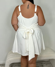 Load image into Gallery viewer, White Romper Dress w/ Bow
