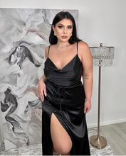 Load image into Gallery viewer, &#39;Claire&#39; Long Satin Slit Dress
