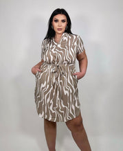 Load image into Gallery viewer, &#39;Tami&#39; Striped Beige Dress
