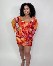 Load image into Gallery viewer, &#39;Kena&#39; Sheer Long Sleeve Floral Dress
