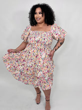 Load image into Gallery viewer, &#39;Flora&#39; Floral Print Puff Sleeve Dress
